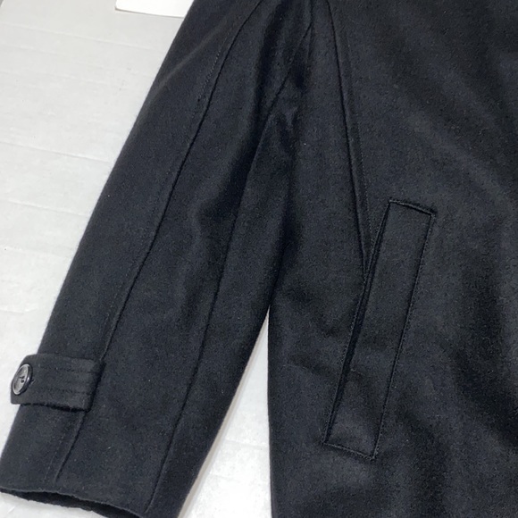 LONDON FALL TOWER BLACK JACKET zip button up. 60% wool, 30% polyester, 10% rayon - Picture 12 of 12